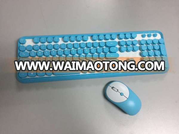 Colored wireless keyboard and mouse combo