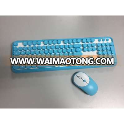 Colored wireless keyboard and mouse combo