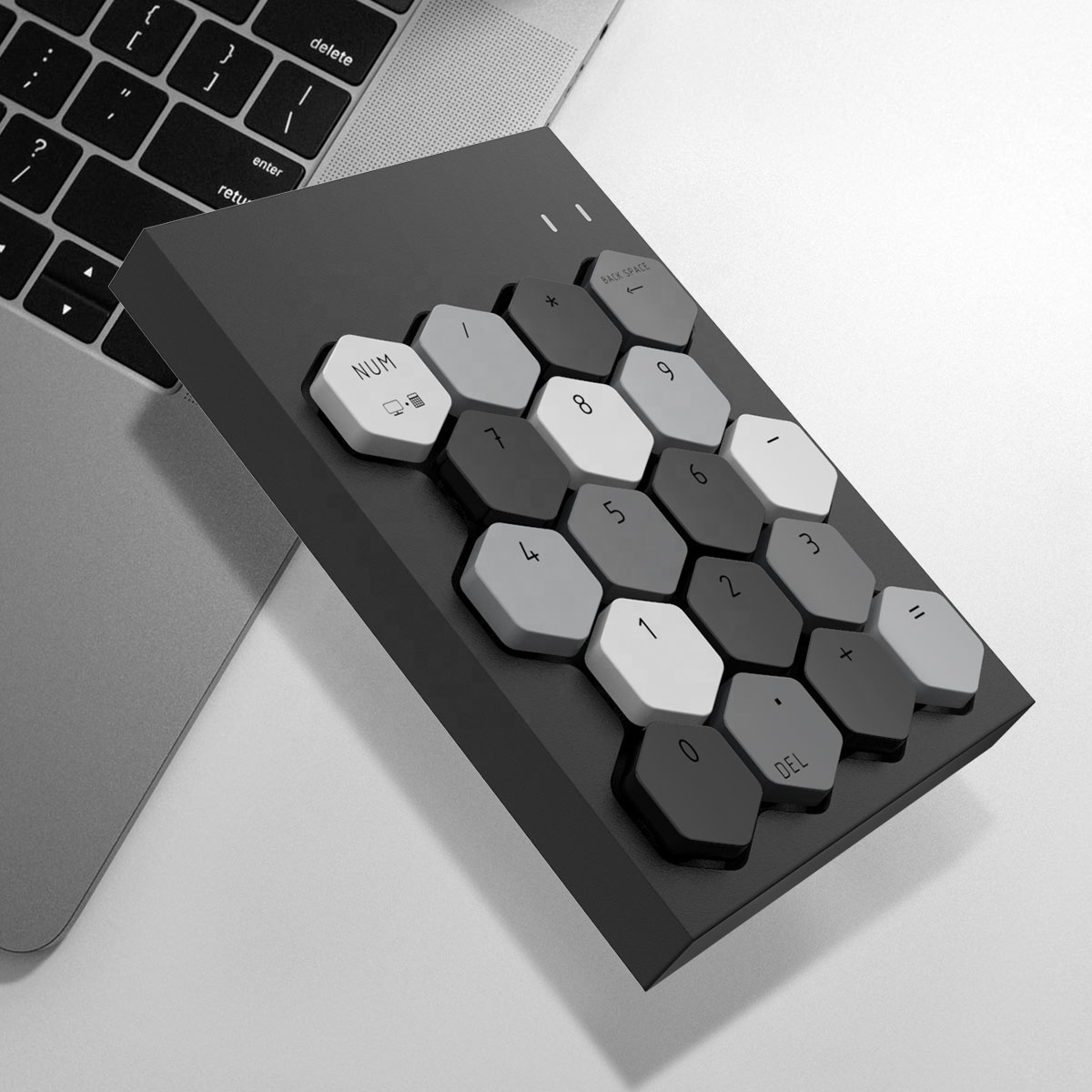 SK-660CAG Numeric charging Keypad Wirelesd with Nano Receiver(HEXAGON keycaps, PC keyboard)